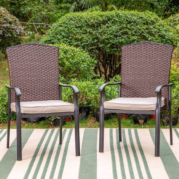 Metal garden discount chairs with cushions