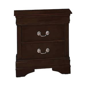 Louis Philippe 2-Drawer Cappuccino Nightstand