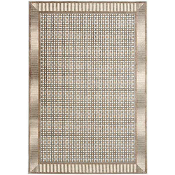Nourison Nordic Multicolor 4 ft. x 6 ft. Geometric Contemporary Area Rug