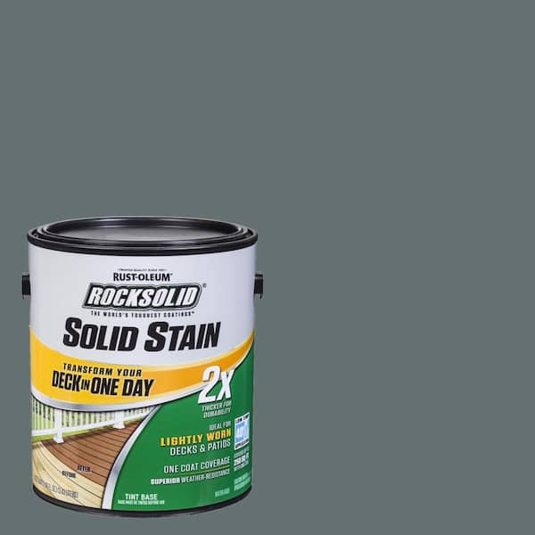 Rust-Oleum RockSolid 1 gal. Pewter Exterior 2X Solid Stain