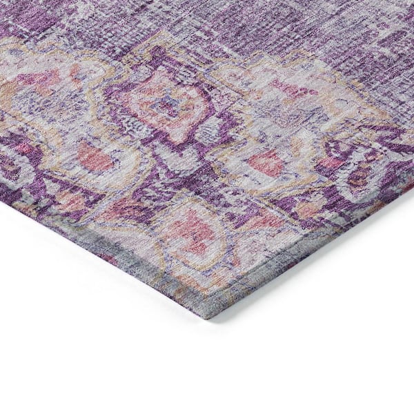 Chantille Machine Washable Indoor/Outdoor Abstract ACN1236 Purple 3 ft. x 5 ft. Area Rug