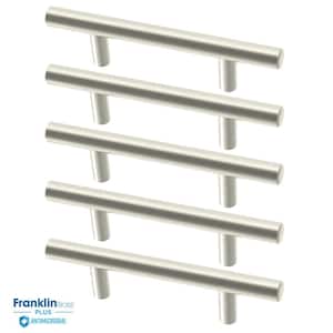 Antimicrobial Properties Solid Bar 3 in. (76 mm) Stainless Steel Pulls (5-Pack)