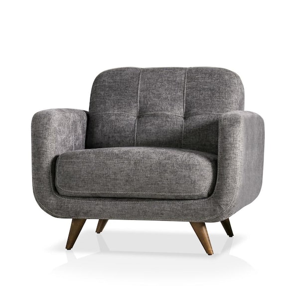 Furniture of America Devone Gray Fabric Arm Chair