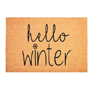 Hello Winter Doormat 17'' x 29''