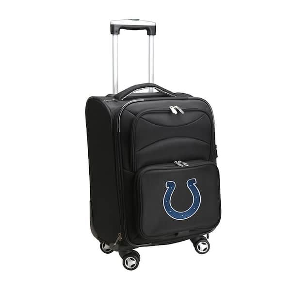Denco NFL Indianapolis Colts 21 in. Black Carry-On Spinner Softside Suitcase