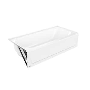 BootzCast 60 in. x 30 in. Soaking Bathtub with Left Drain in White
