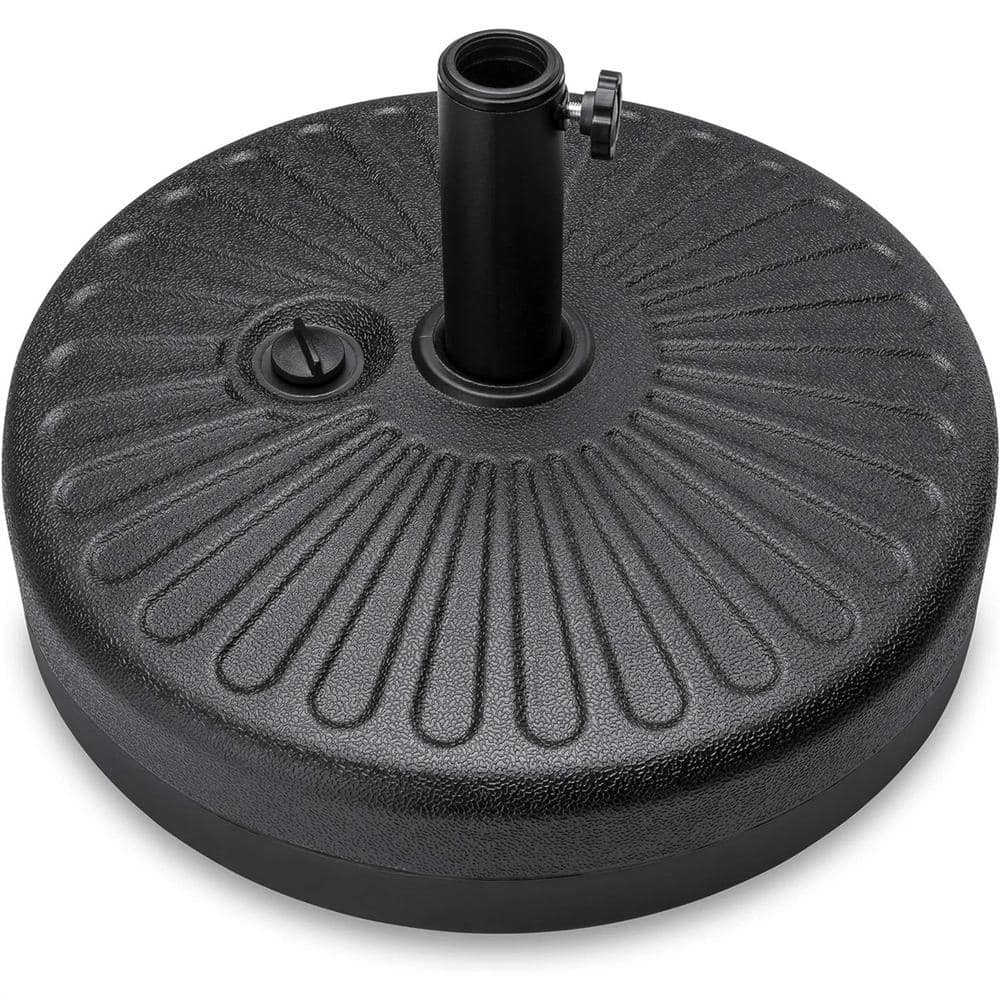 21.3 lbs. Black Plastic Patio Umbrella Base 17.1 in. Black