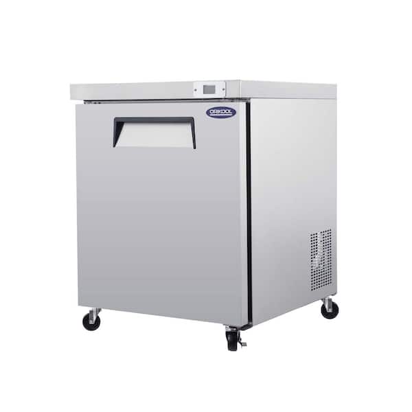 JEREMY CASS 29 in. 8 cu. ft. Auto/Cycle Defrost Upright Freezer in Stainless Steel, One Door Undercounter Freezer