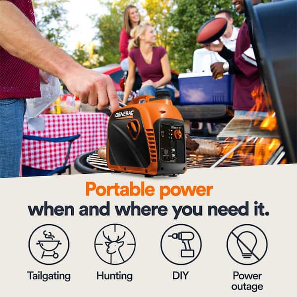 Generac GP2200i - 2200-Watt Gasoline Powered Recoil Started Residential Portable Inverter Generator