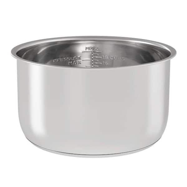 6.5 qt Stainless Steel Inner Stock Pot Silver Finish Food Grade Even Heat Dishwasher Safe for Ninja Foodi Cooktops Piece