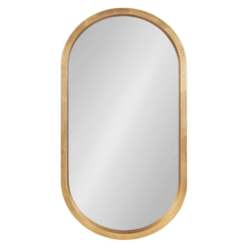 Elegant Full-Length Gold Wood Vanity Mirror, 33"x23.5"