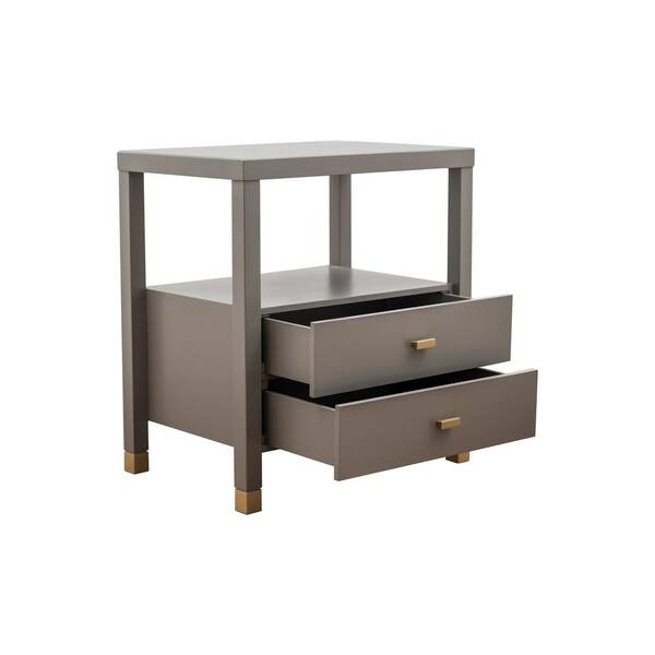 East At Main Hooper Gray 2 Drawer Accent Side Table Large Tt Vc Hp325 L Grb The Home Depot East At Main Hooper Gray 2 Drawer, Large Side Table With Drawers
