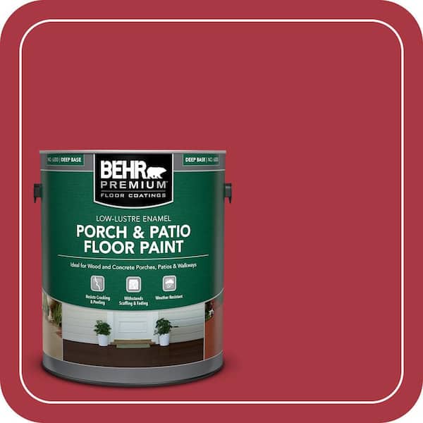 1 gal. #BXC-03 Scarlet Low-Lustre Enamel Interior/Exterior Porch and Patio Floor Paint