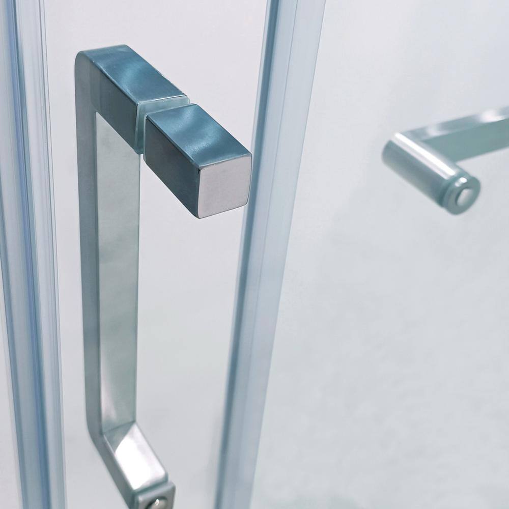 56-60" Brushed Nickel and Glass Sliding Shower Door