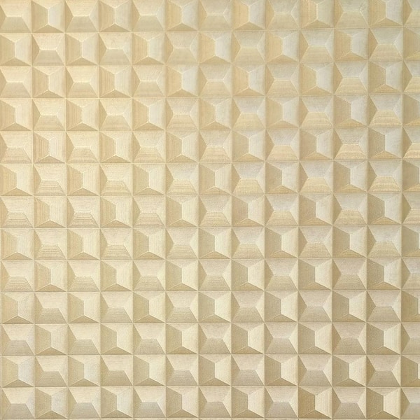 Romero Gold 3D Geometric Wallpaper Sample
