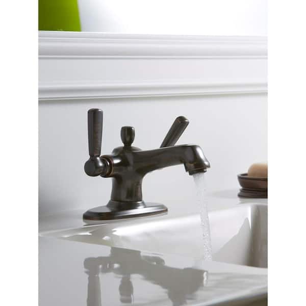 KOHLER Bancroft Monoblock 4 in. Centerset 2-Handle Bathroom Faucet
