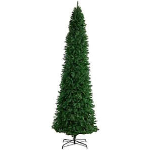 12 ft. Slim Green Mountain Pine Artificial Christmas Tree with 3235 Bendable Branches