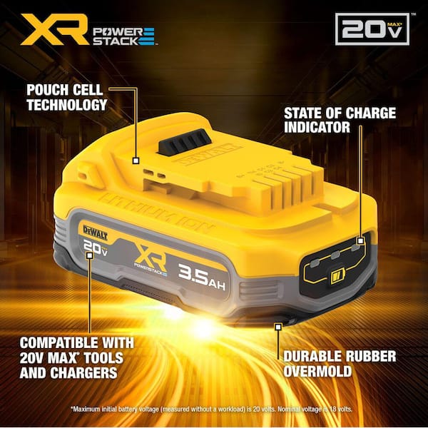 DEWALT - 20V Max XR Powerstack Lithium-Ion 3.5 Ah Battery Pack (2-Pack)