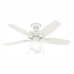 Cote 46 in. LED Indoor/Outdoor Fresh White Ceiling Fan with Light Kit
