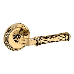Privacy 5118 Vintage Brass Bed/Bath Door Handle Lever with 5076 Rose