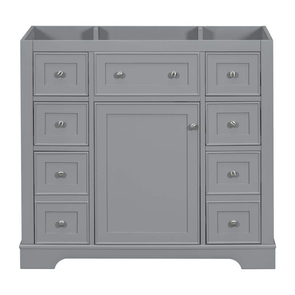 36 in. W x 18 in. D x 33 in. H Bath Vanity Cabinet without Top in Gray