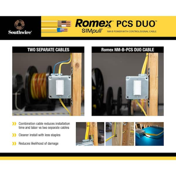 Southwire 1000 ft. 10/3 Solid Romex SIMpull CU NM-B W/G Wire 63948401 - The  Home Depot