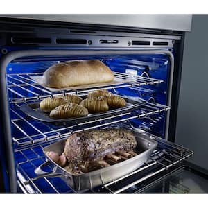 30 in. Electric Even-Heat True Convection Wall Oven with Built-In Microwave in Stainless Steel