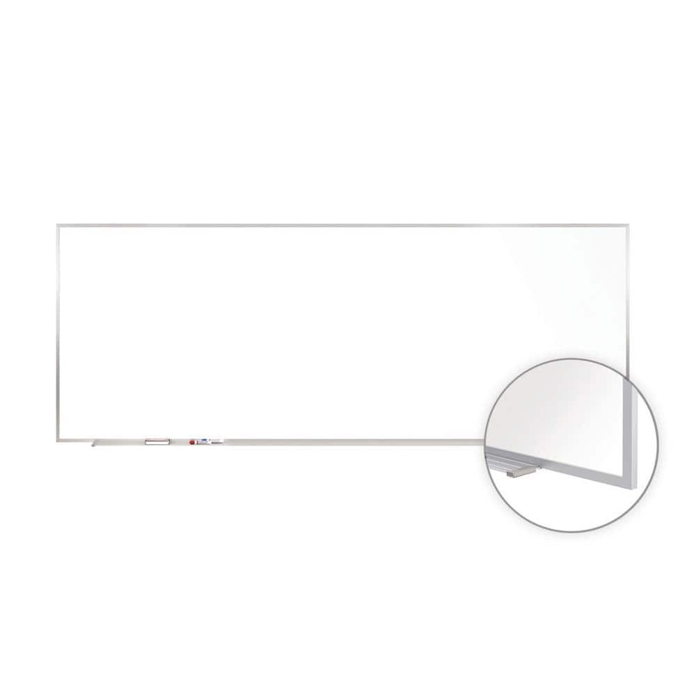 ghent M1 Porcelain Magnetic Whiteboard, Aluminum Frame, 4 ft