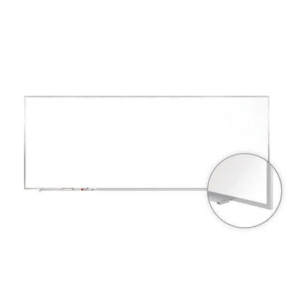 ghent M1 Porcelain Magnetic Whiteboard, Aluminum Frame, 4 ft. H x 7 ft. 4 in. W