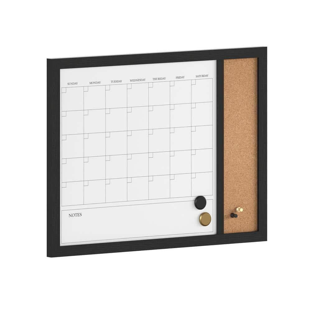 MARTHA STEWART Black Woodgrain 18"W x .75"D x 24"H Wall Calendar Marker