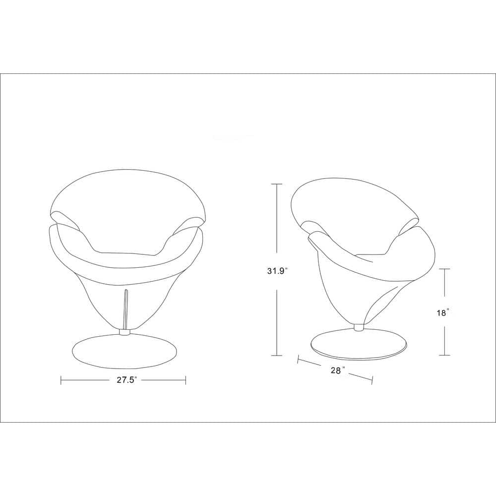 White Velvet Swivel Barrel Chair with Metal Base