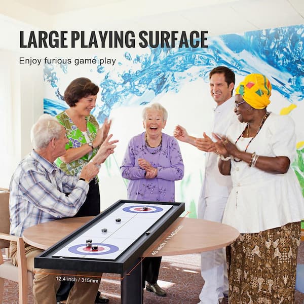 SKYSHALO Shuffleboard and Curling 2 in 1 Board Games, 45 in
