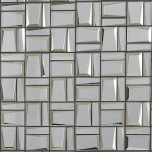 Aiga French Slate Gray 11.81 in. x 11.81 in. Polished Glass Wall Tile (0.96 Sq. Ft./Each)