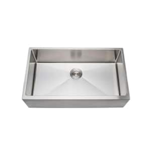 The Chef's Series Farmhouse Apron Front 33 in. Stainless Steel Handmade Single Bowl Kitchen Sink