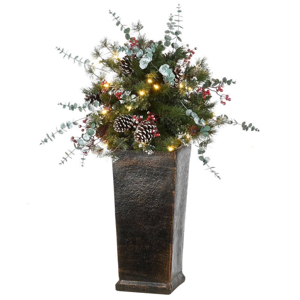 3 ft. Potted Meadow Basin Artificial Christmas Tree with LED Lights price history on PriceWatchPro