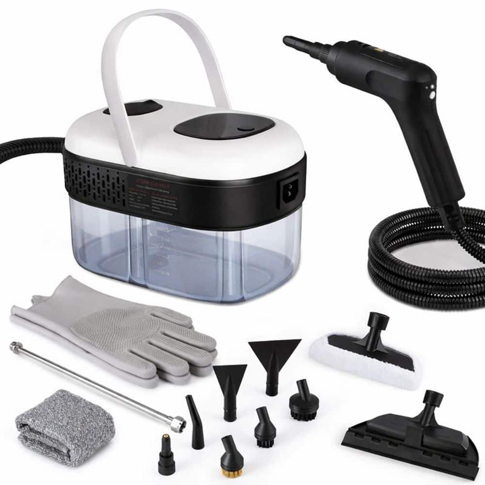2500W Handheld Corded Steam Cleaner w 47oz Tank, 16Pcs Accessories for Tile, Grout, Upholstery, Kitchen, Bathroom, White price history on PriceWatchPro