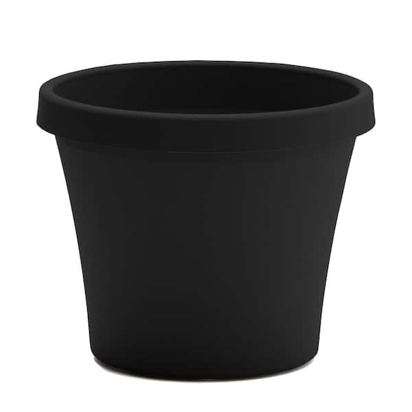 Bloem Terra 10 in. x 8.5 in. Black Plastic Planter