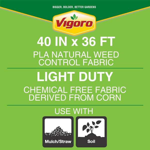 Vigoro 40 in. x 36 ft. PLA Natural Weed Control Landscape Fabric