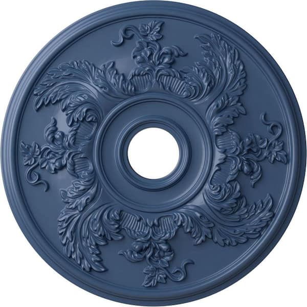 Ekena Millwork 1-7/8" x 23-5/8" x 23-5/8" Polyurethane Acanthus Twist Ceiling Medallion, Hand-Painted Americana