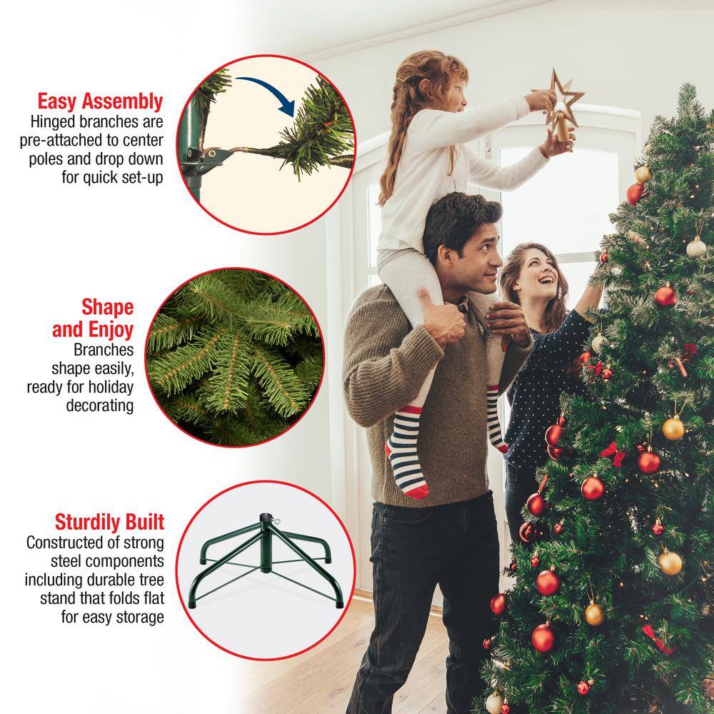 7.5 ft Green Spruce Christmas Tree with LED Lights