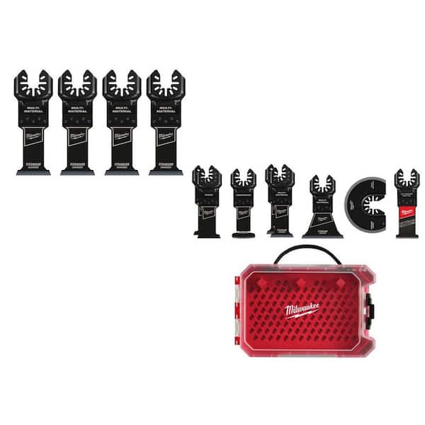 Wood and Metal Cutting Oscillating Multi-Tool Blade (4-Pack) and Oscillating Multi-Tool Blade Kit (8-Piece)