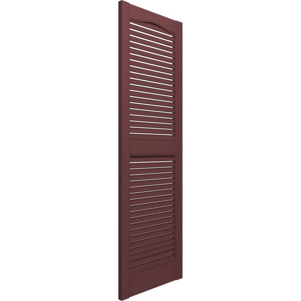 Bordeaux Vinyl 12" x 54" Louvered Decorative Shutters