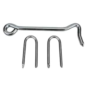 6 in. Zinc Plated Gate Hook with Staples