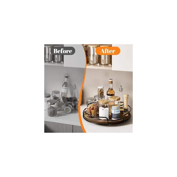 Lazy Susan - Set di 2 giradischi rotanti per condimenti, per