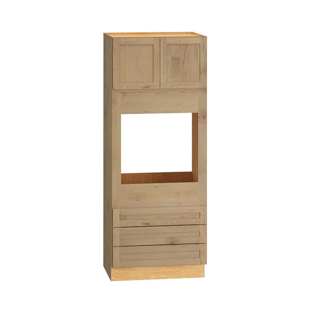 QuickShip Cottage 33 in. W x 24 in. D x 84 in. H Assembled Plywood 3-Drawer Single or Double Oven Cabinet in Canopy price history on PriceWatchPro