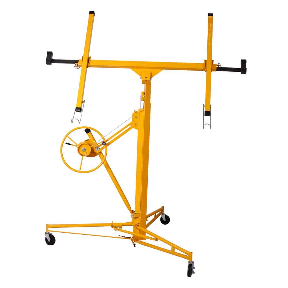 11 ft. Professional Drywall Panel Hoist in Yellow with Wheel Base, Heavy Duty Steel Drywall Lift Panel Hoist Tool price history on PriceWatchPro