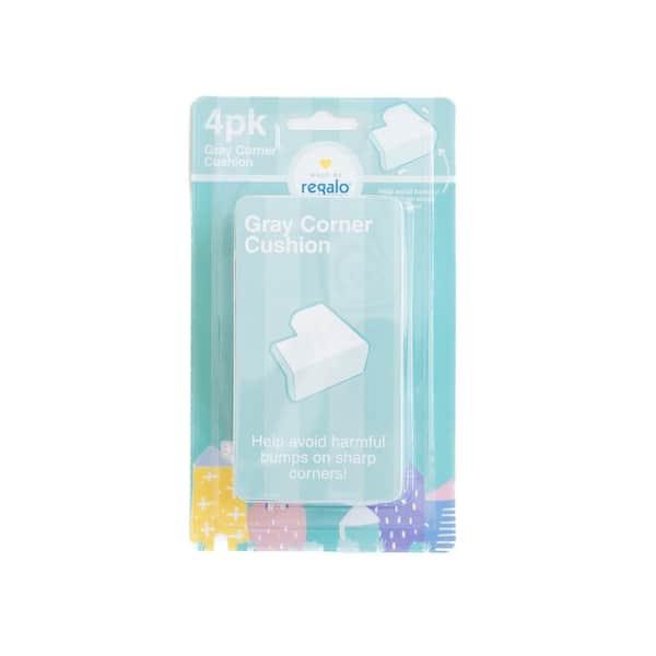 Home Safety Gray Corner Cushion (4-Pack) (Small)
