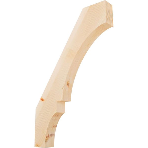 3 1/2"W x 24"D x 36"H Balboa Smooth Knee Brace, Douglas Fir