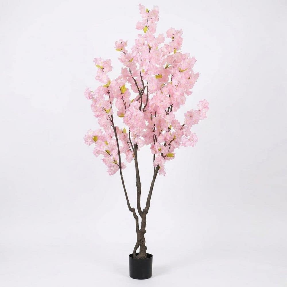 【新品未使用品】[ハイドロ x ALEXIA STAM] 21oz pink 6.5 ft. Artificial Pink Cherry Blossom Tree in Pot WK2108 - The