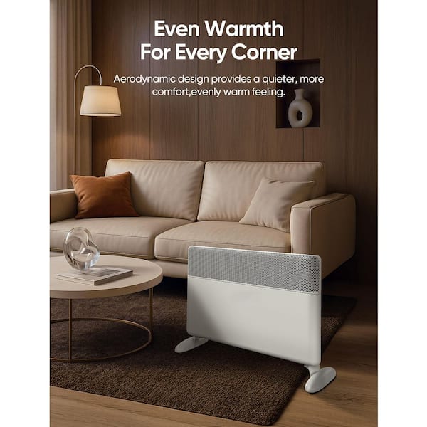 27 in.1500W Convection Panel Space Heater for Large Room, Electric Heater with Programmable Thermostat, Baseboard Heater